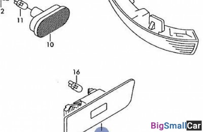Фонарь габаритный VAG 3B0945071 Переднего бампера